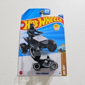 Hotwheels Silver Tesla Cyber Quad